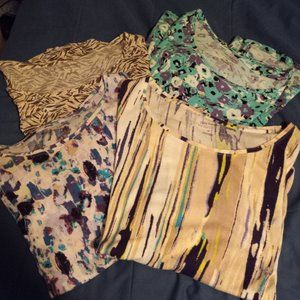 Women's Daisy Fuentes 3X Lot 4 S/S T-shirts Colorful! Check them out!